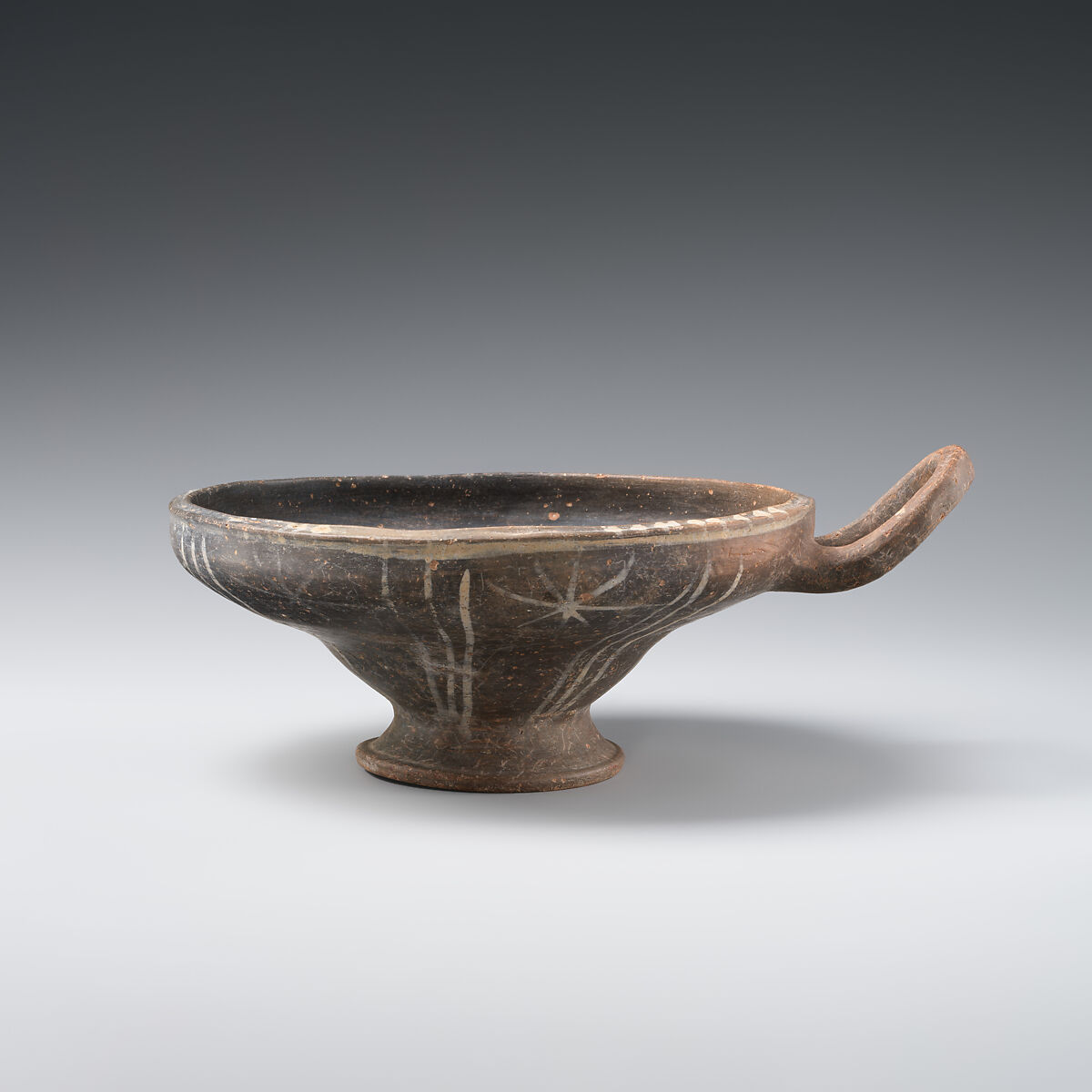 Terracotta conical footed bowl, Terracotta, Cypriot 