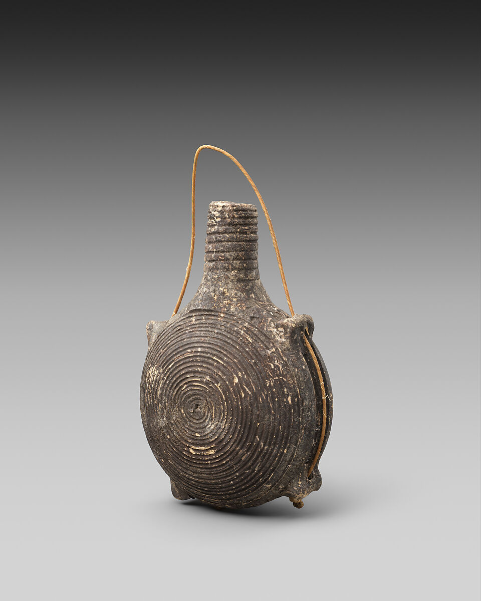 Terracotta pilgrim flask, Terracotta, Cypriot