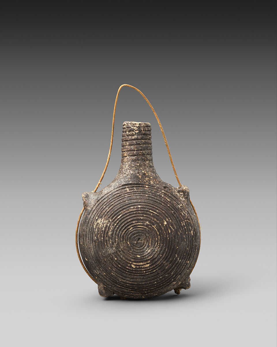 Terracotta pilgrim flask, Terracotta, Cypriot