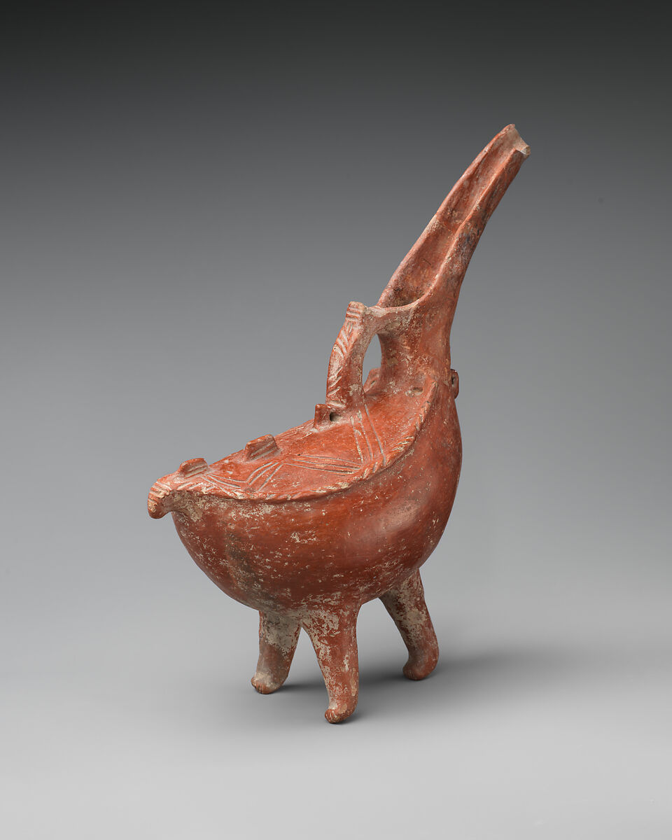 Terracotta askos (vessel) in the form of a bird, Terracotta, Cypriot