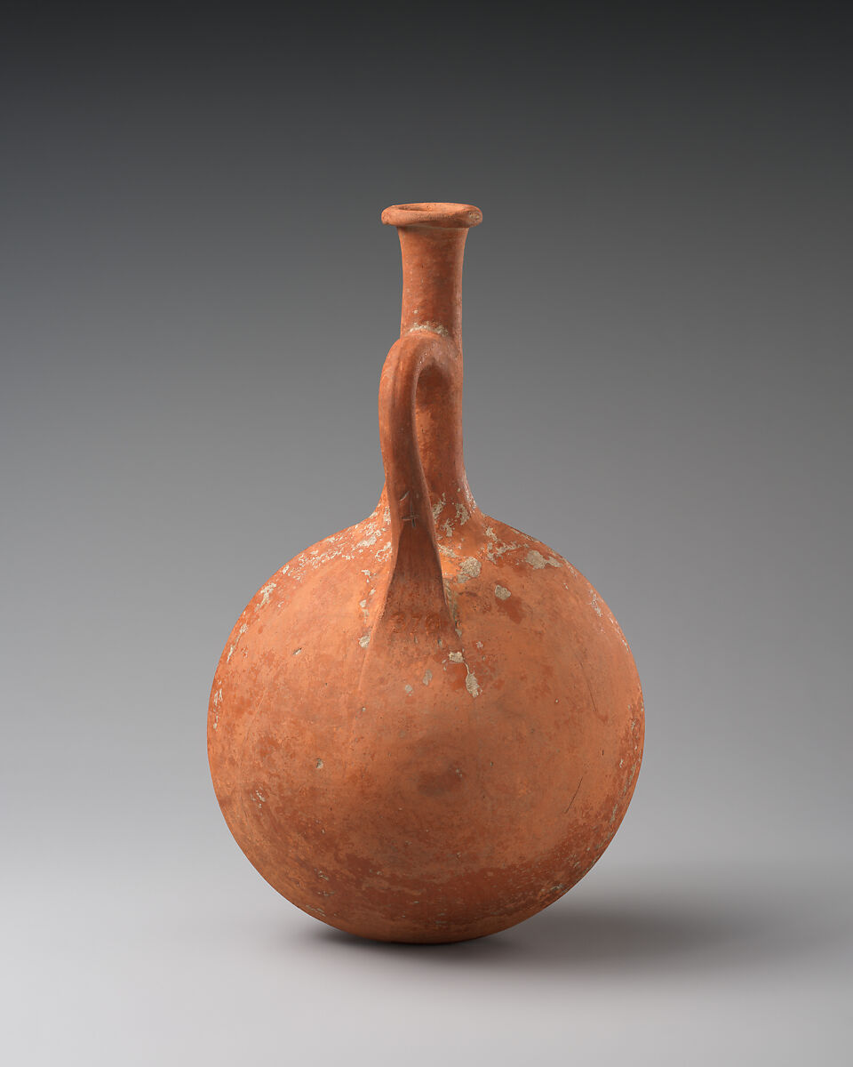 Terracotta lentoid flask, Terracotta, Cypriot