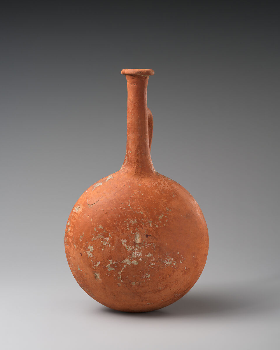 Terracotta lentoid flask, Terracotta, Cypriot