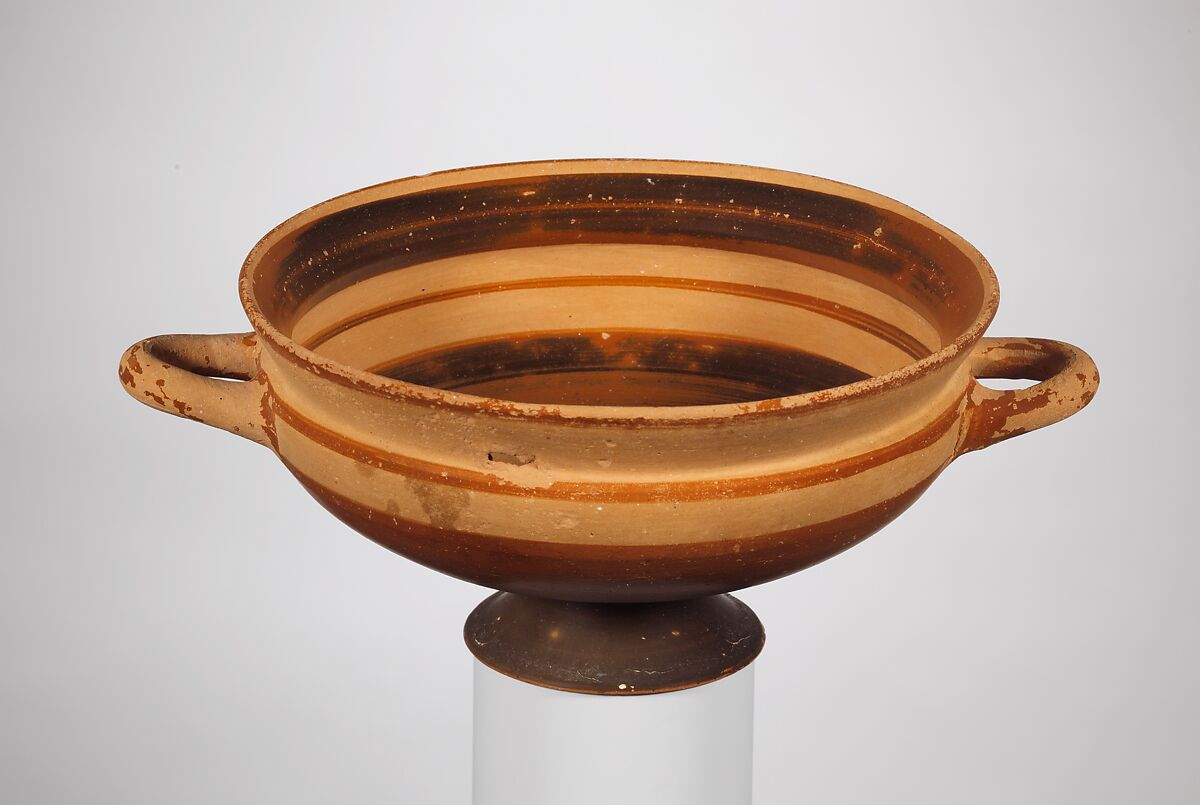 Terracotta kylix (drinking cup), Terracotta, East Greek 