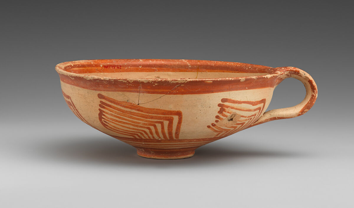 Terracotta one-handled cup, Terracotta, Helladic, Mycenaean