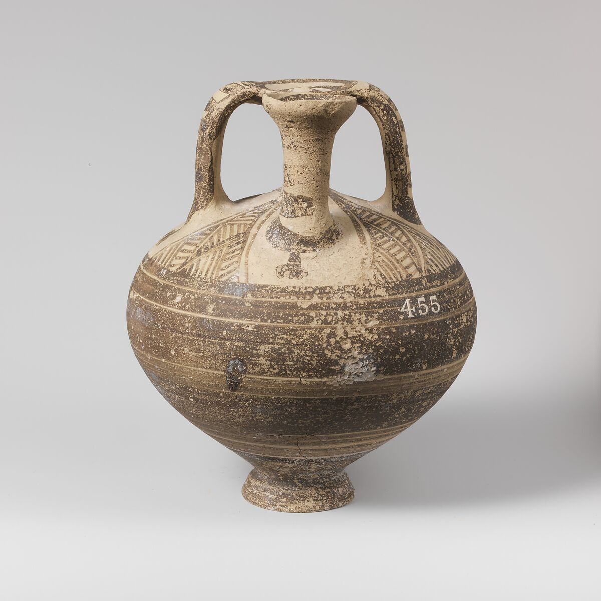 Terracotta stirrup jar, Terracotta, Cypriot 