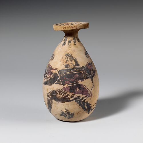 Terracotta alabastron (perfume vase)