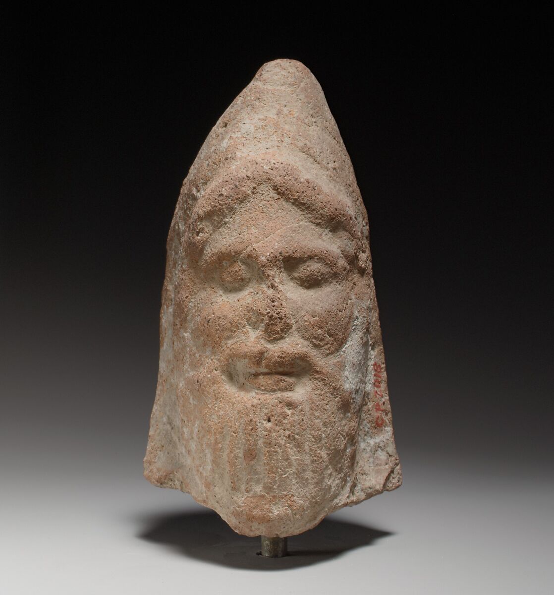 Head of a deity (Melqart?), Terracotta, Cypriot 