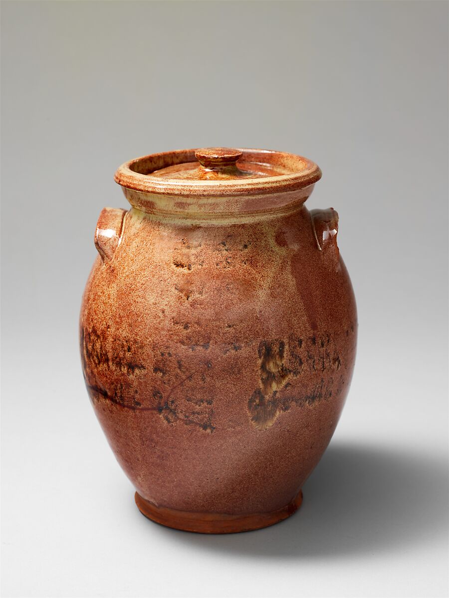 Covered jar, Earthenware, American 