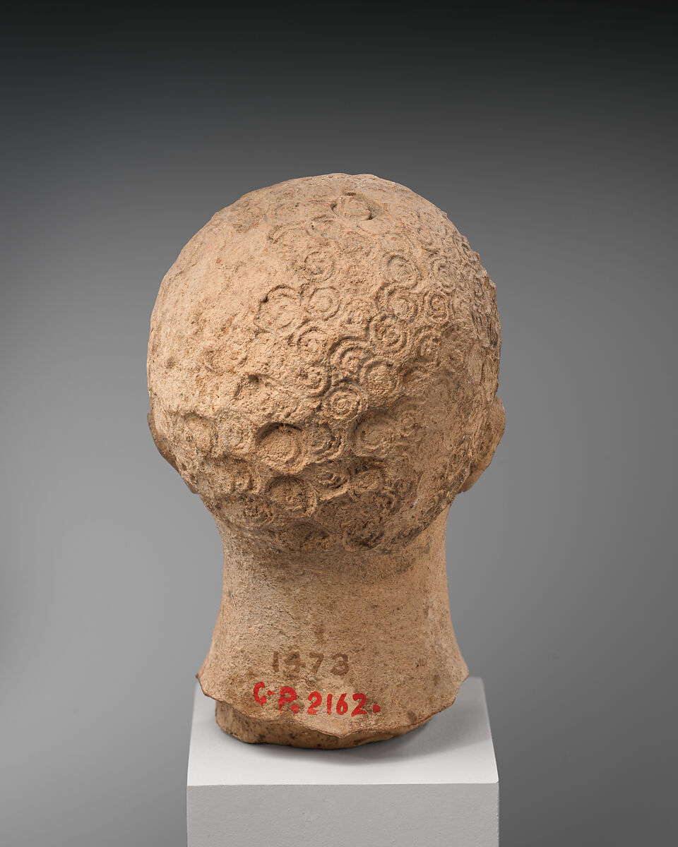 Terracotta head of a youth, Terracotta, Cypriot