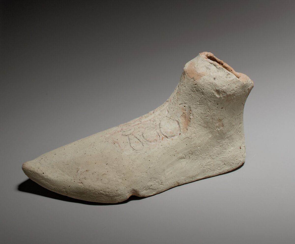 Left foot, Terracotta, East Greek 