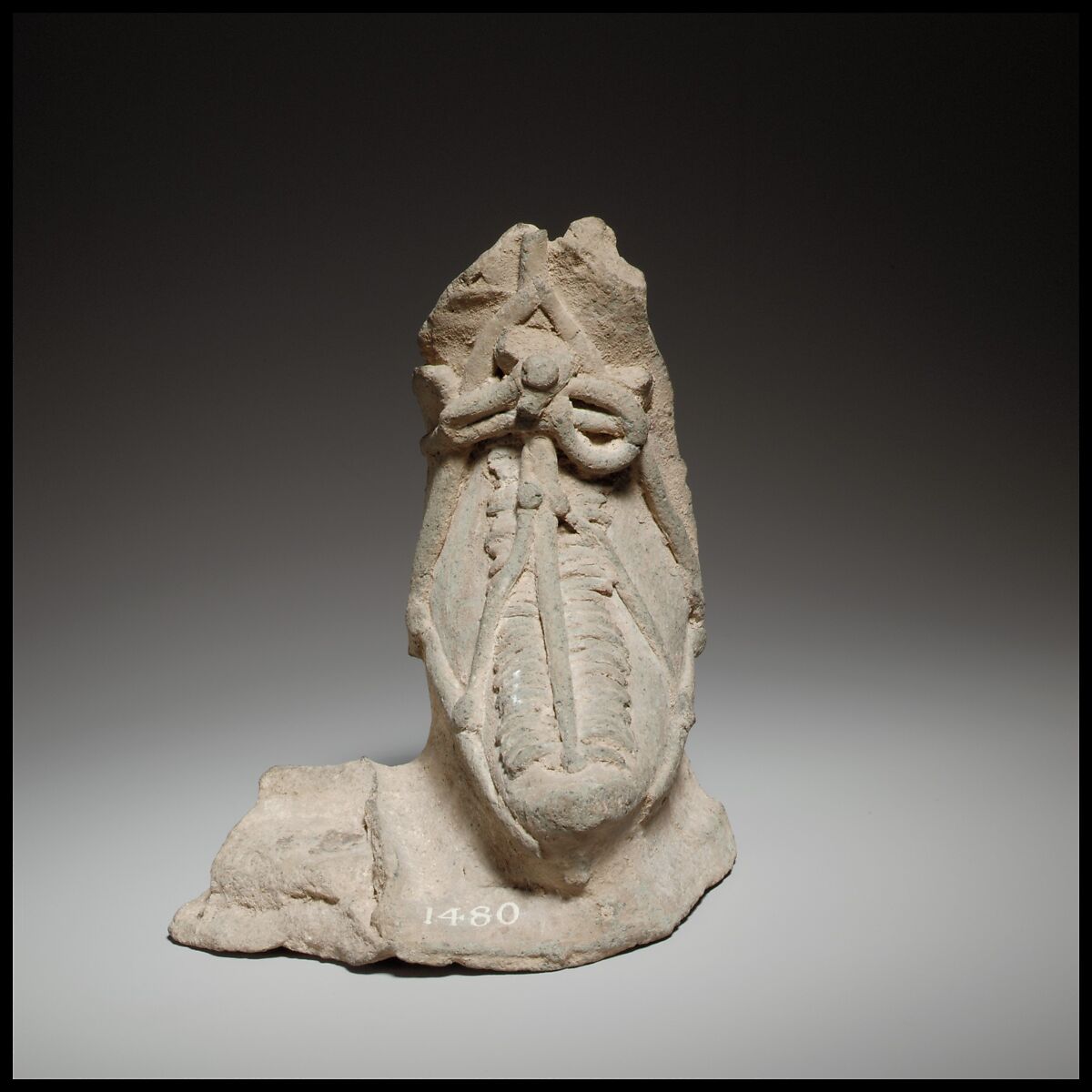 Left foot, possibly from a relief, Terracotta, Cypriot