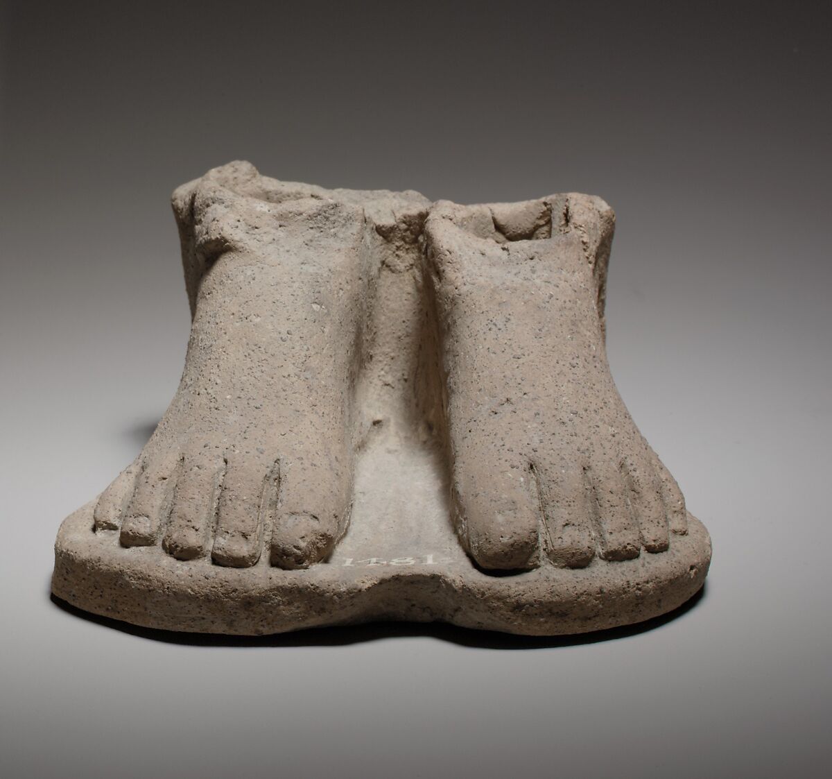 Feet on a plinth, Terracotta, Cypriot 