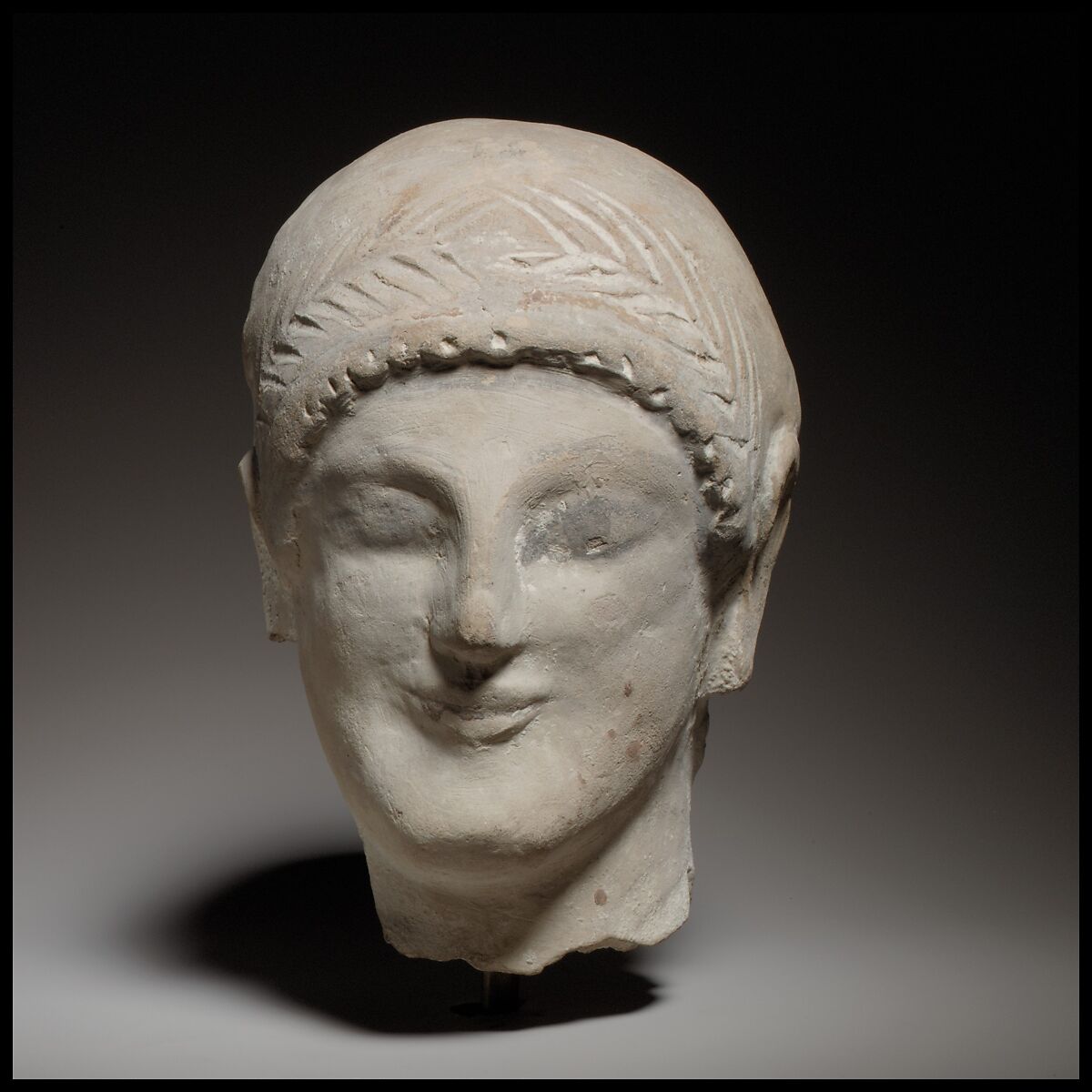 Male head, Terracotta, Cypriot 