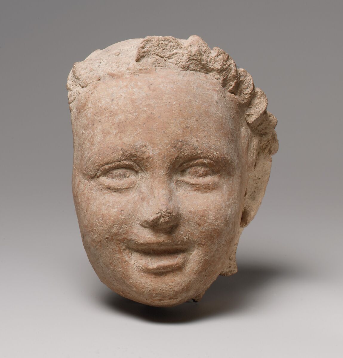 Head of a boy, Terracotta, Cypriot 