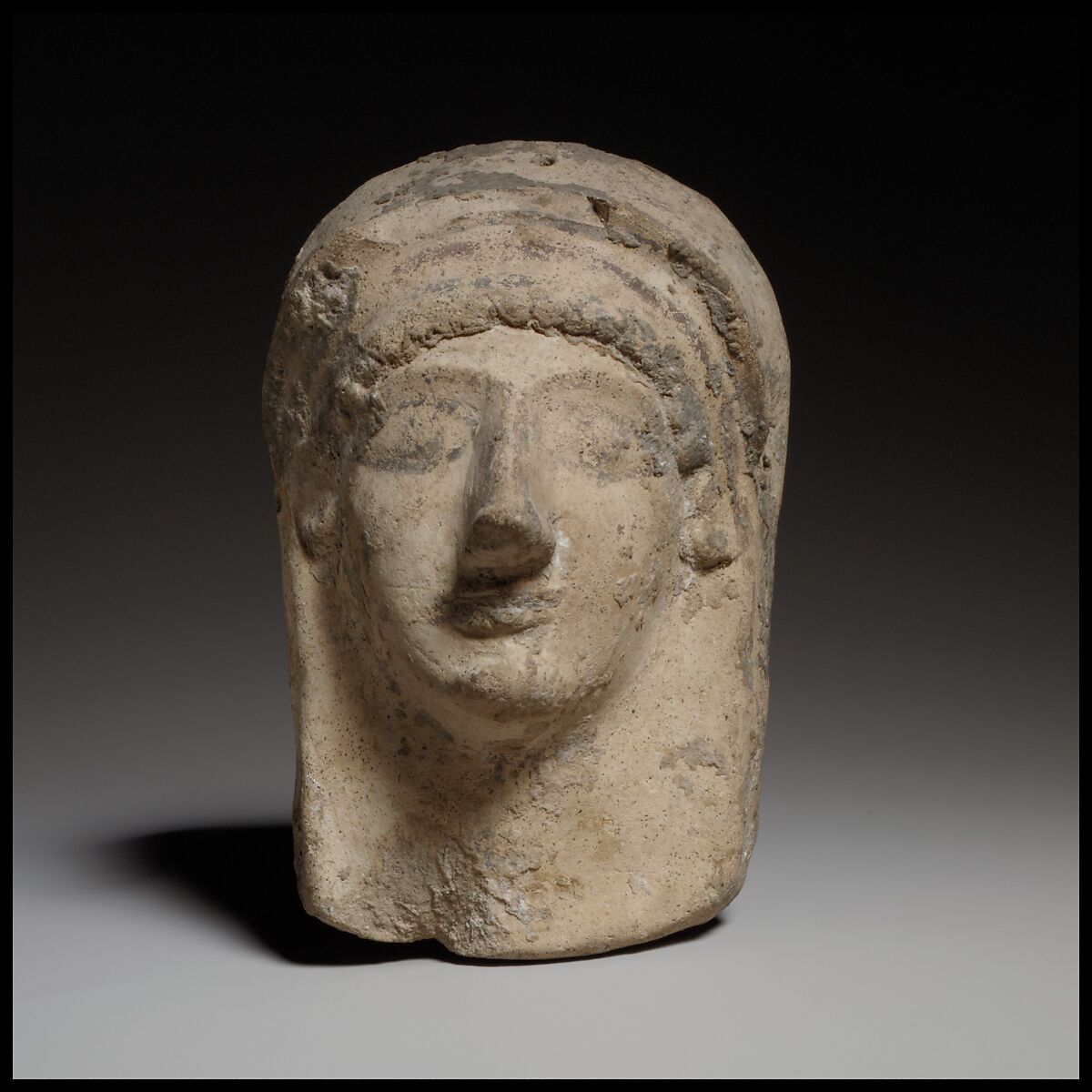 Female protome-mask, Terracotta, Cypriot 