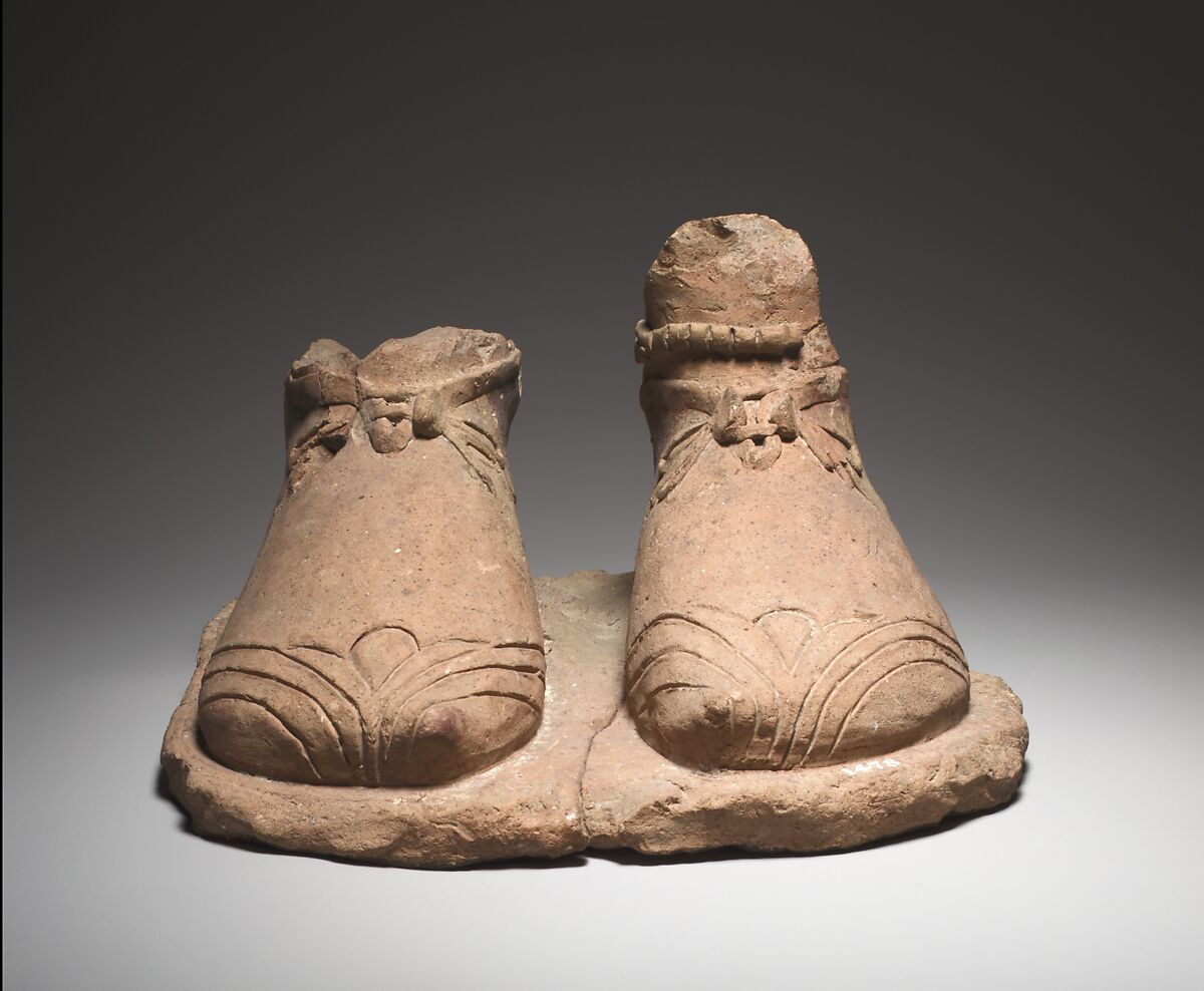 Feet on a plinth, Terracotta, Cypriot 