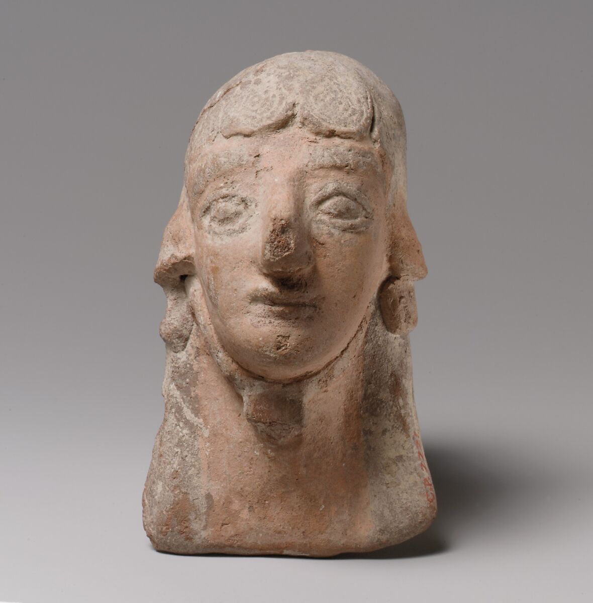 Female protome-mask, Terracotta, Cypriot 