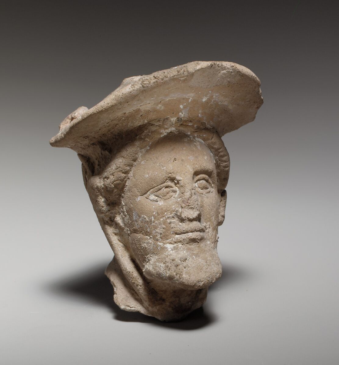 Male head, Terracotta, Cypriot 