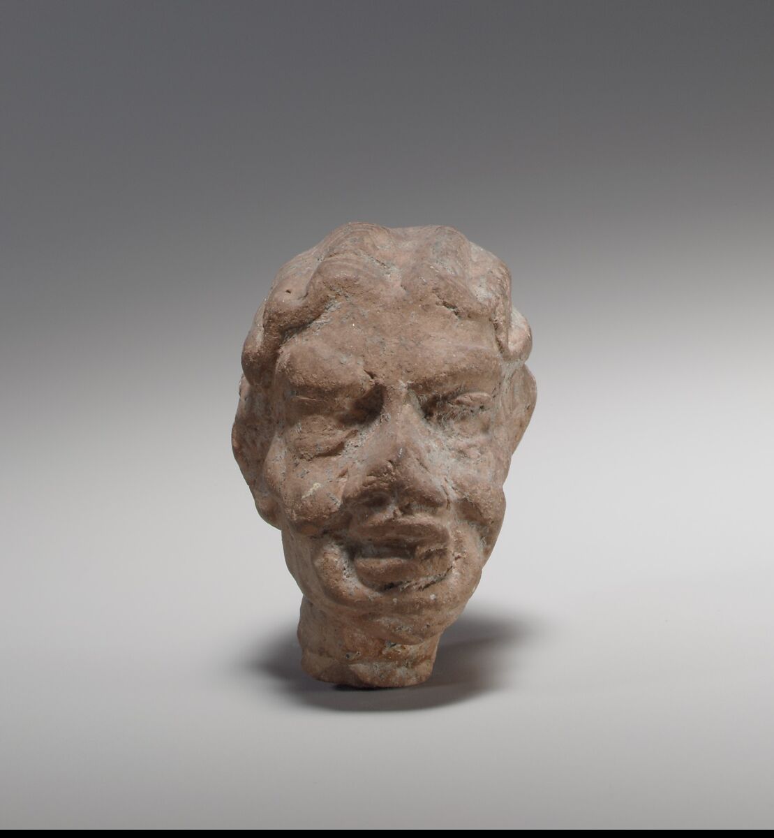 Terracotta head of an old woman, Terracotta, Greek, Asia Minor, Smyrna 