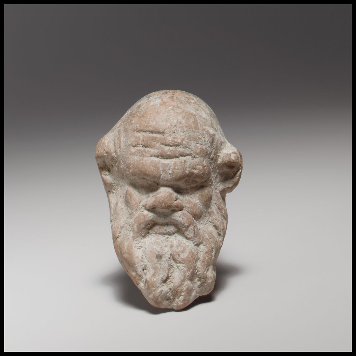 Head of Silenos, Terracotta, Cypriot