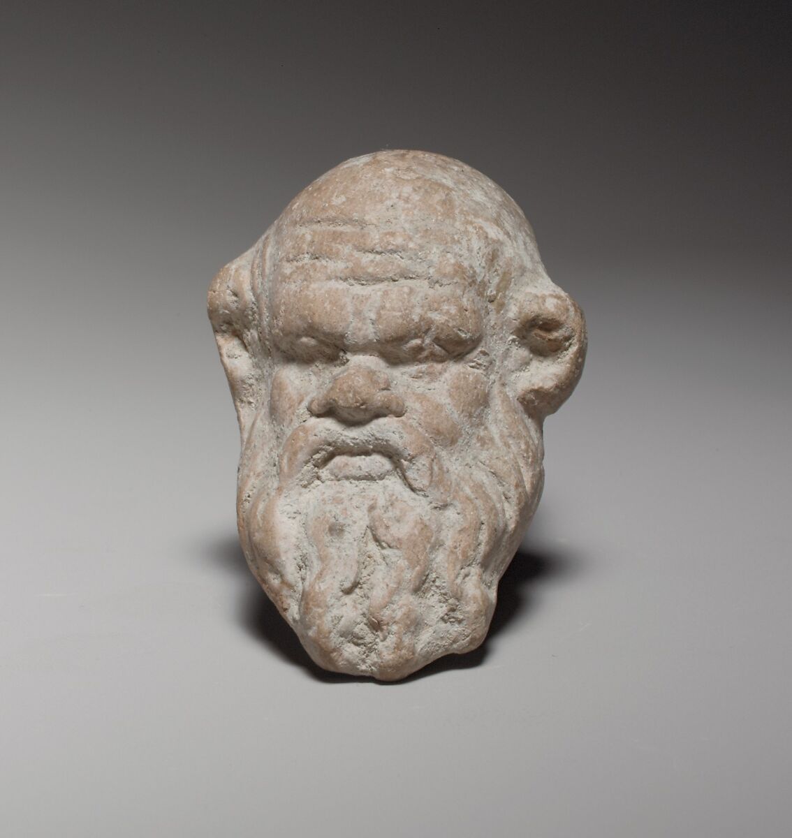 Head of Silenos, Terracotta, Cypriot