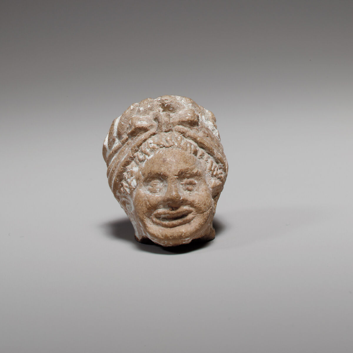 Head of a comic figurine, Terracotta, Cypriot