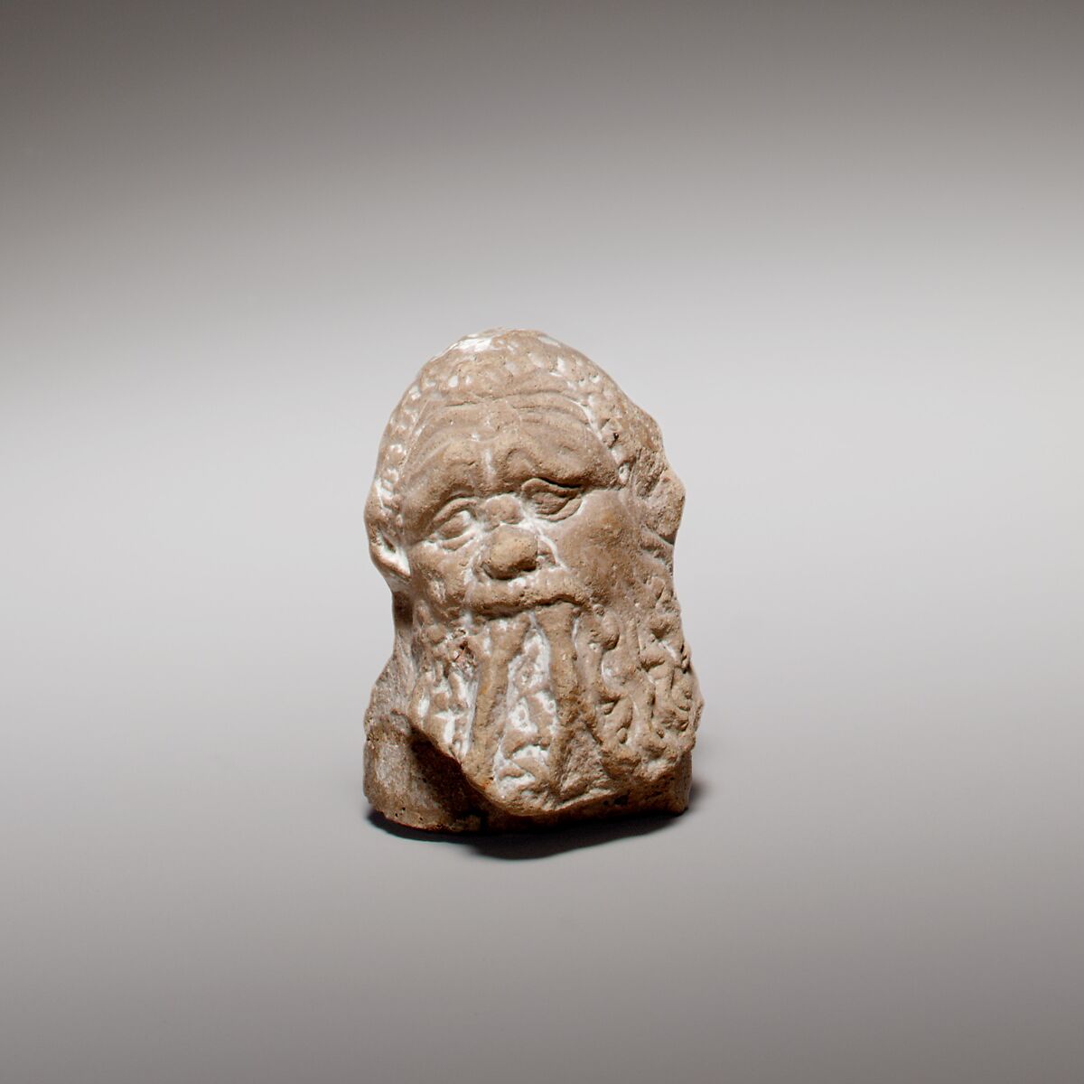 Head of a satyr, Terracotta, Cypriot