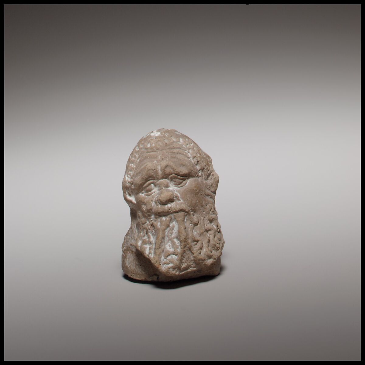 Head of a satyr, Terracotta, Cypriot 