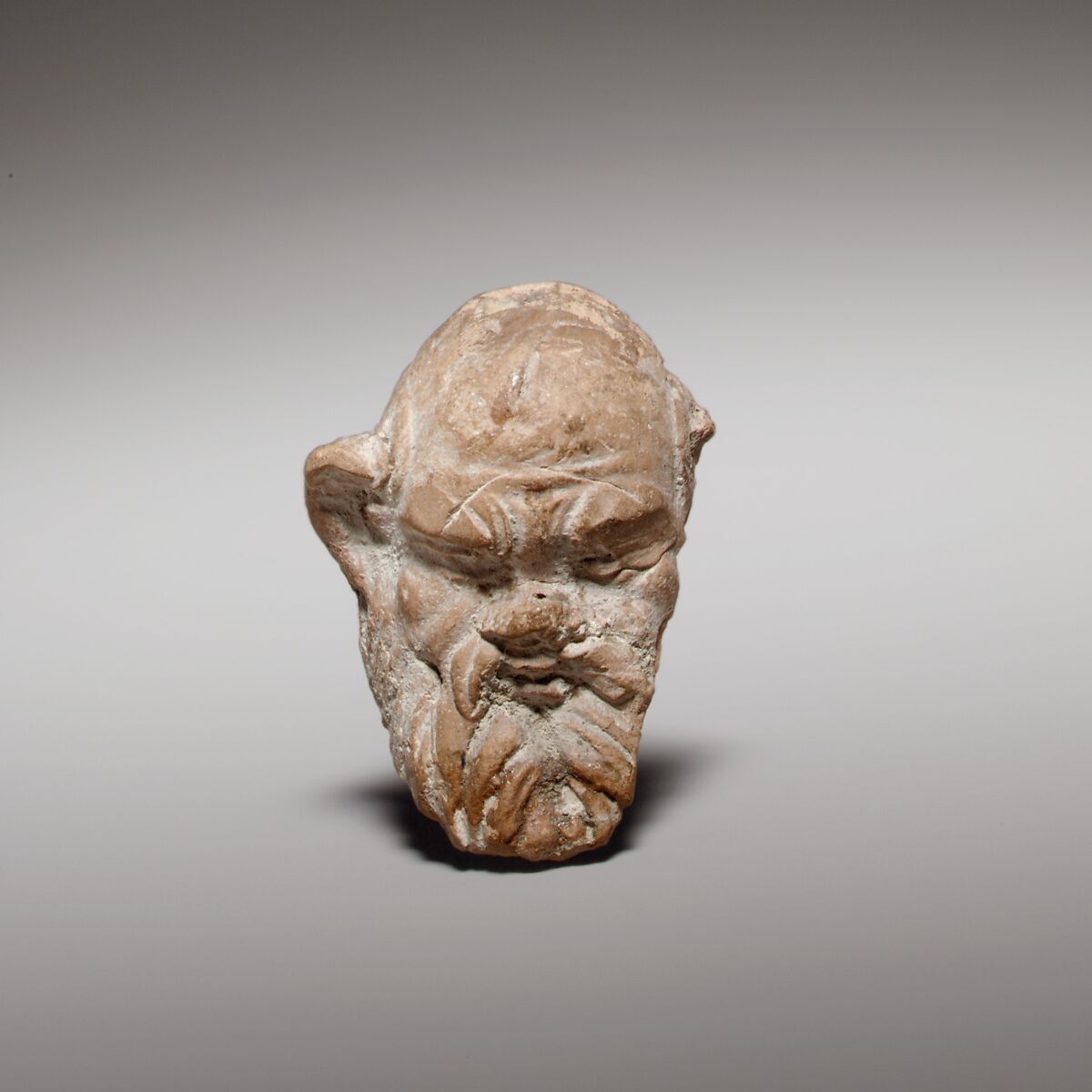 Head of Silenos, Terracotta, Cypriot