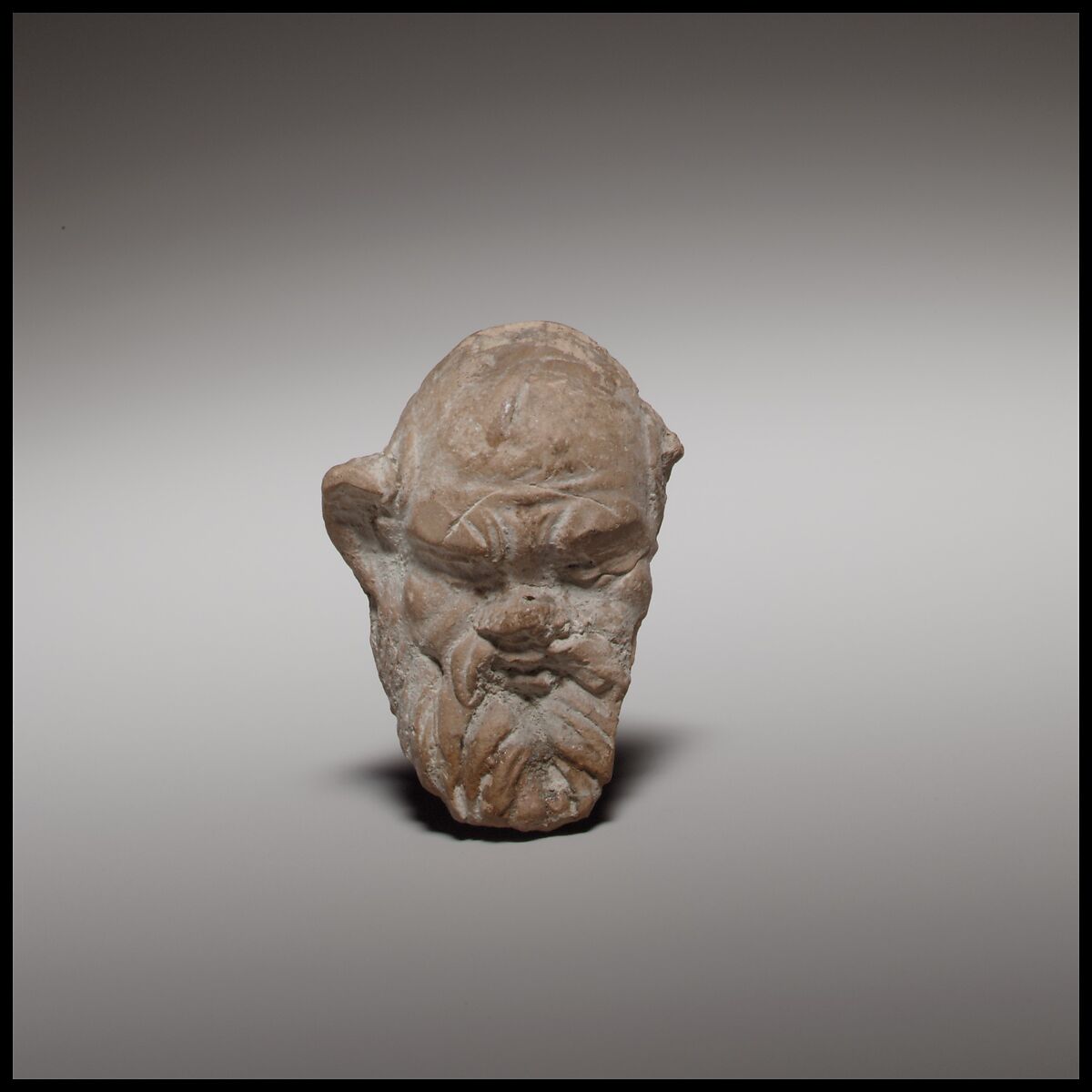 Head of Silenos, Terracotta, Cypriot 