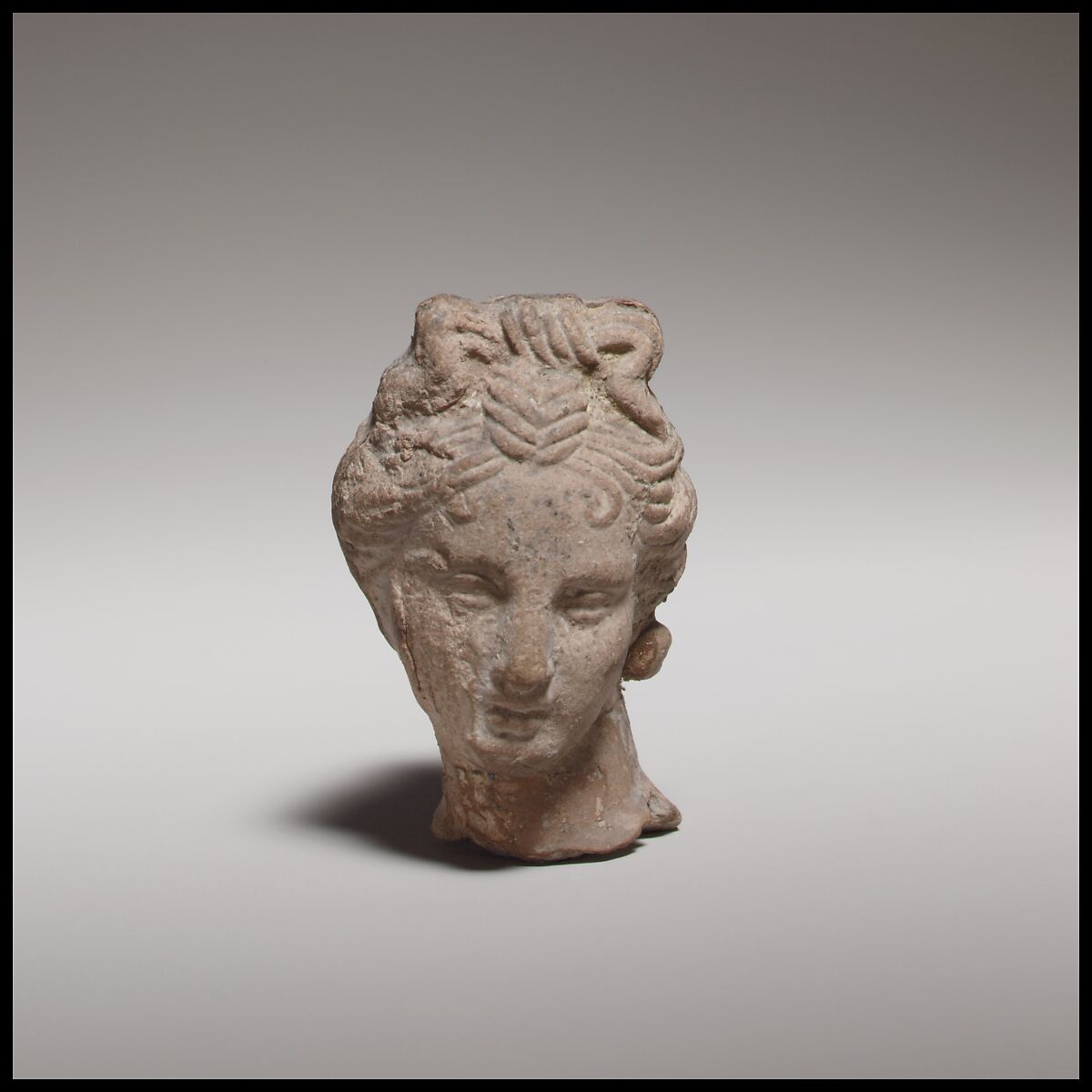 Terracotta female head, Terracotta, Greek, Asia Minor, Smyrna ? 