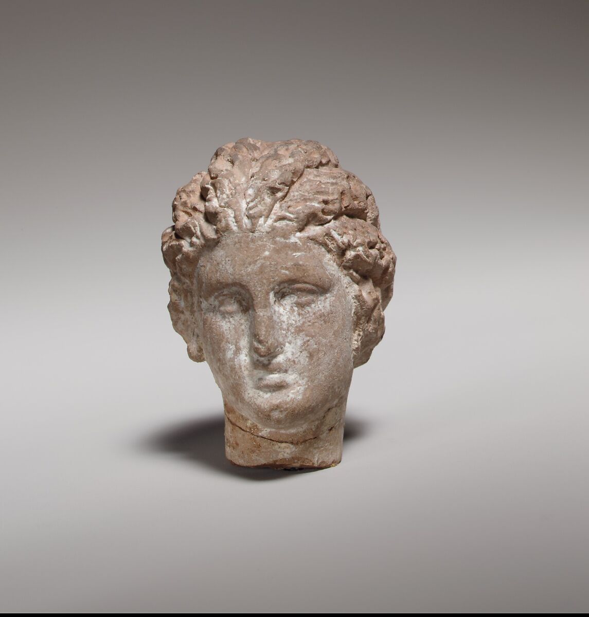 Terracotta head of a woman, Terracotta, Greek, Cypriot 