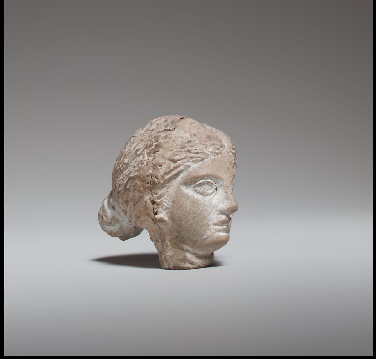 Terracotta head of a woman, Terracotta, Greek, Attic (?) 