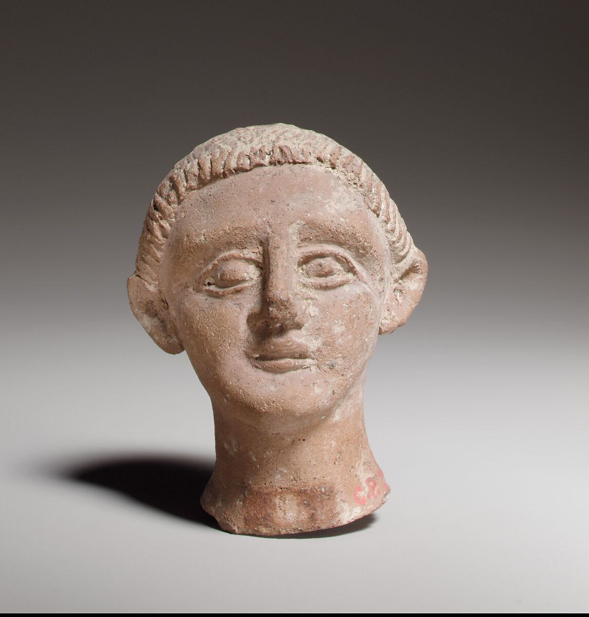 Head of a boy, Terracotta, Cypriot 