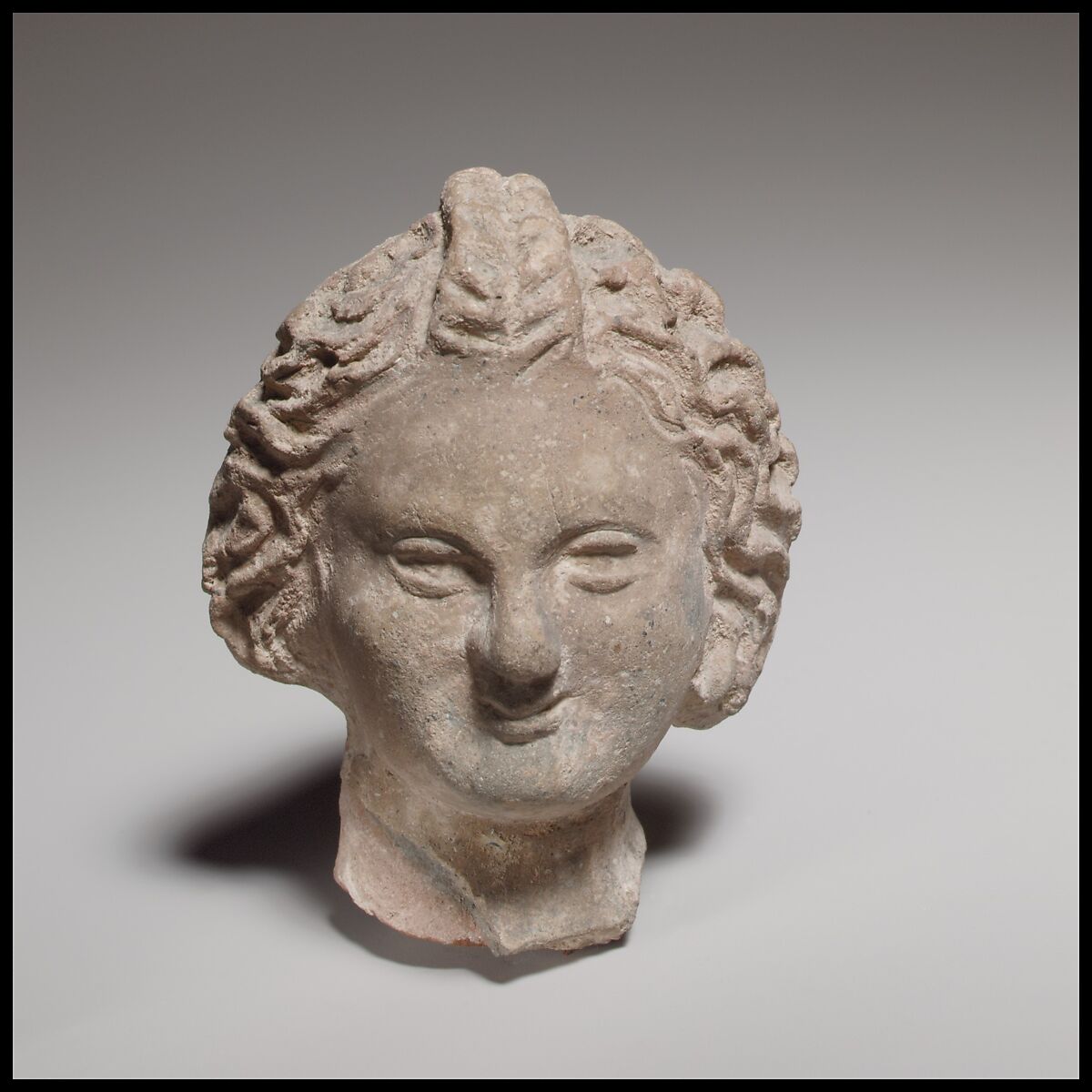 Head of a child, Terracotta, Cypriot 