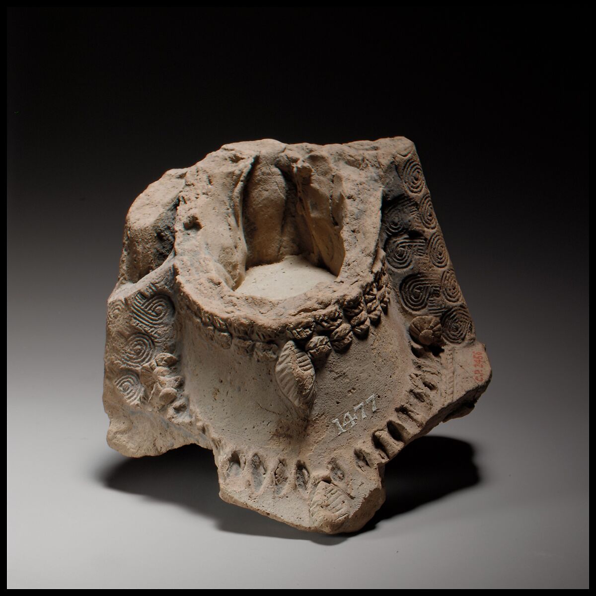 Fragment of a terracotta female figure, Terracotta, Cypriot