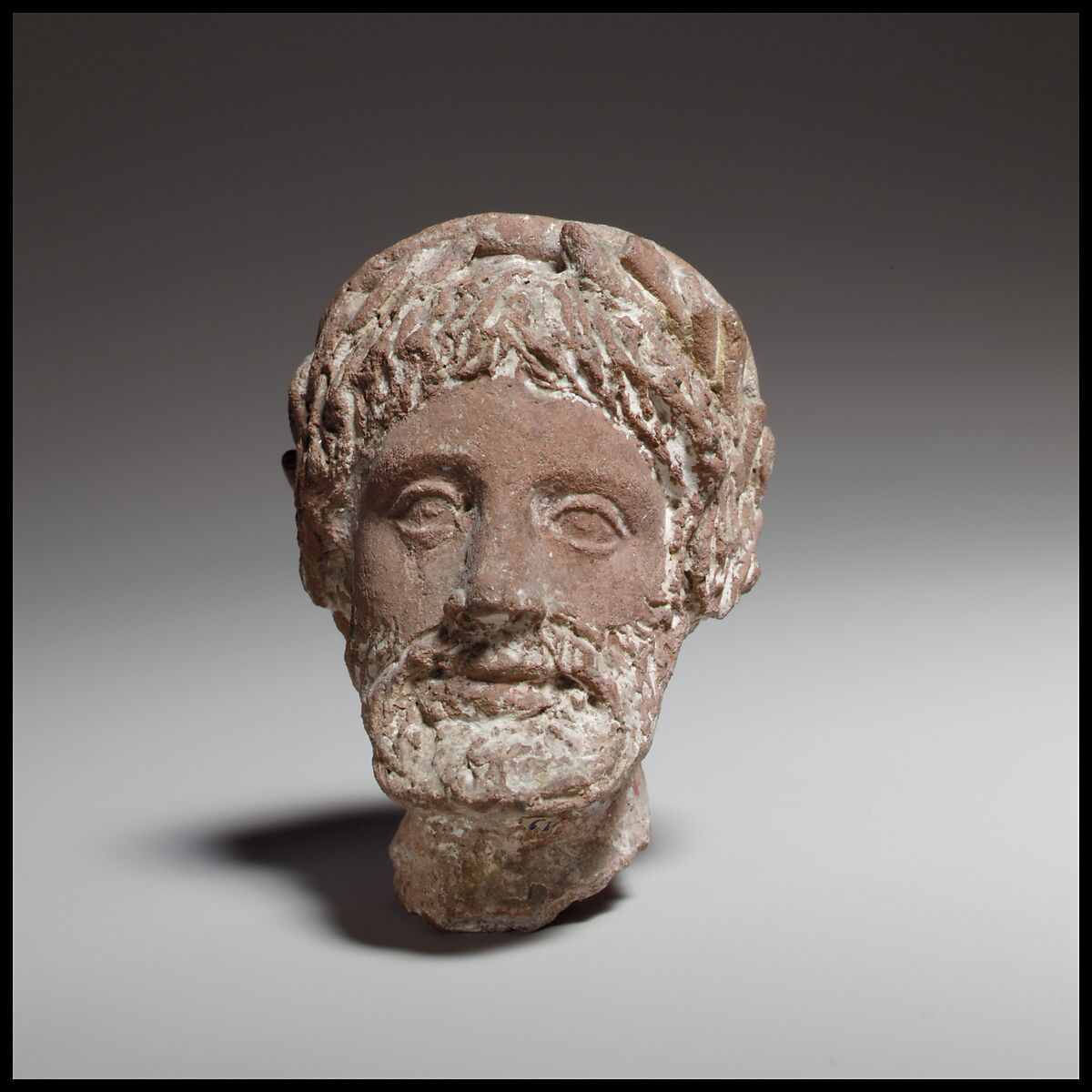 Male head, Terracotta, Cypriot 