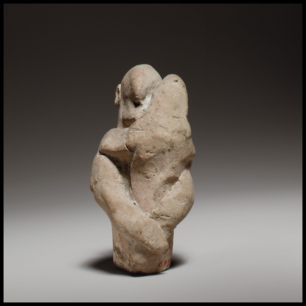 Two figures in a scene of childbirth, Terracotta, Cypriot 