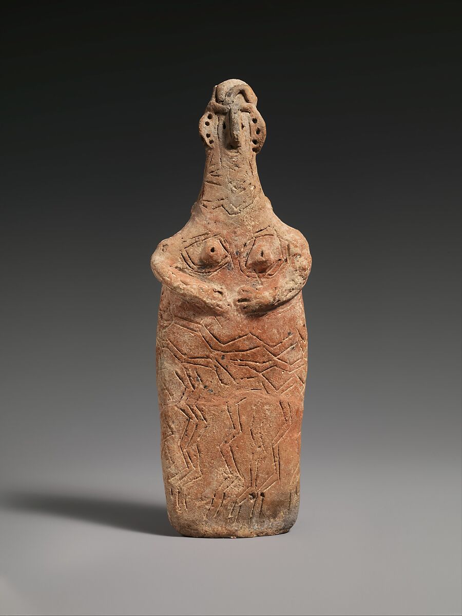 Terracotta plank-shaped figurine, Terracotta, Cypriot