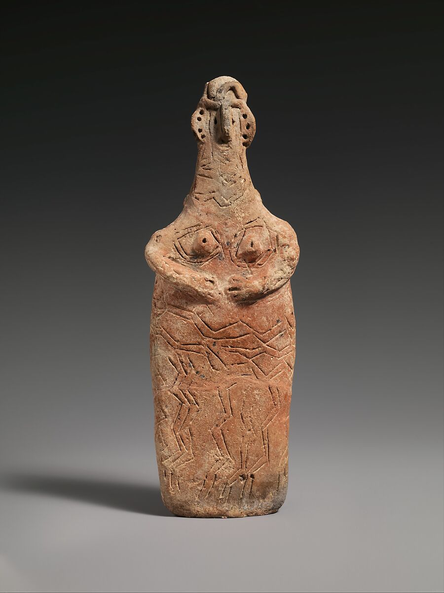 Terracotta plank-shaped figurine, Terracotta, Cypriot 