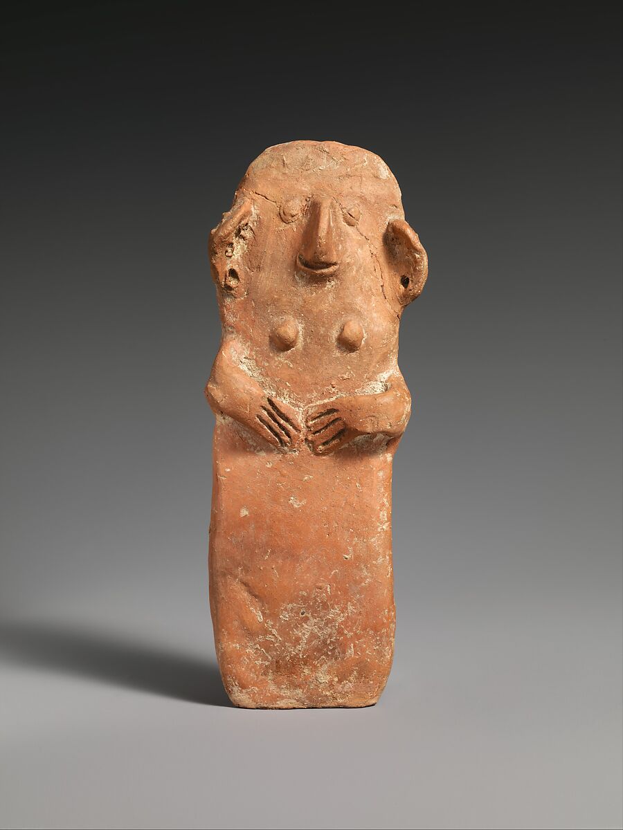 Terracotta plank-shaped figurine, Terracotta, Cypriot 