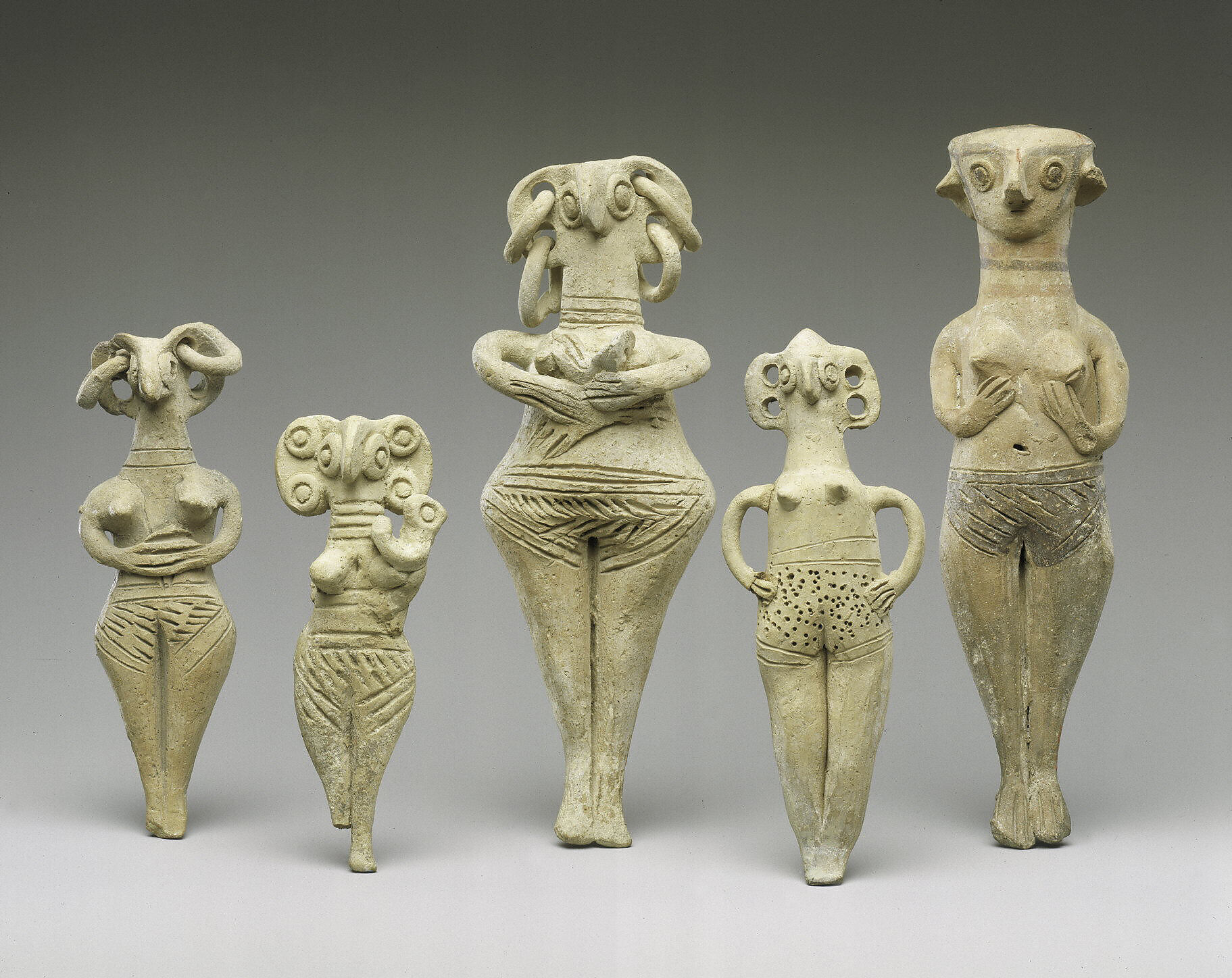 Terracotta statuette of woman with bird face - Cypriot - Late