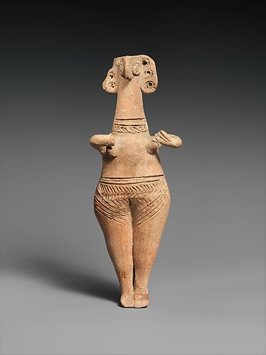 Terracotta statuette of woman with bird face | Cypriot | Late Cypriot ...