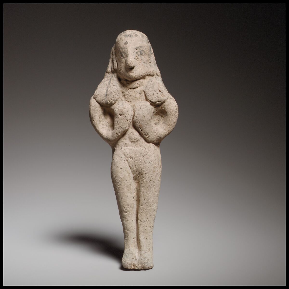 Terracotta statuette of a nude woman, Terracotta, Cypriot