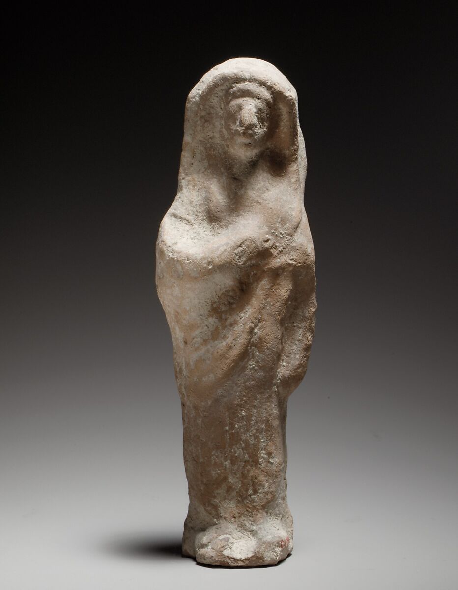 Standing female figurine, Terracotta, Cypriot