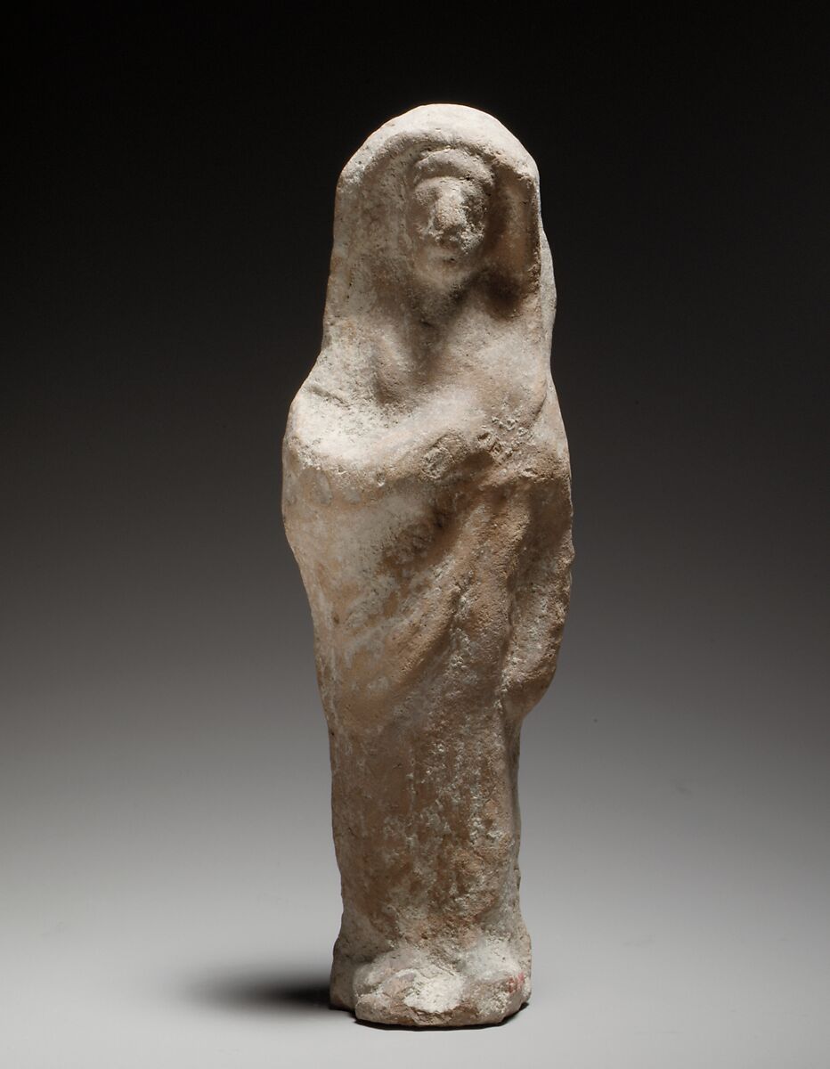 Standing female figurine, Terracotta, Cypriot