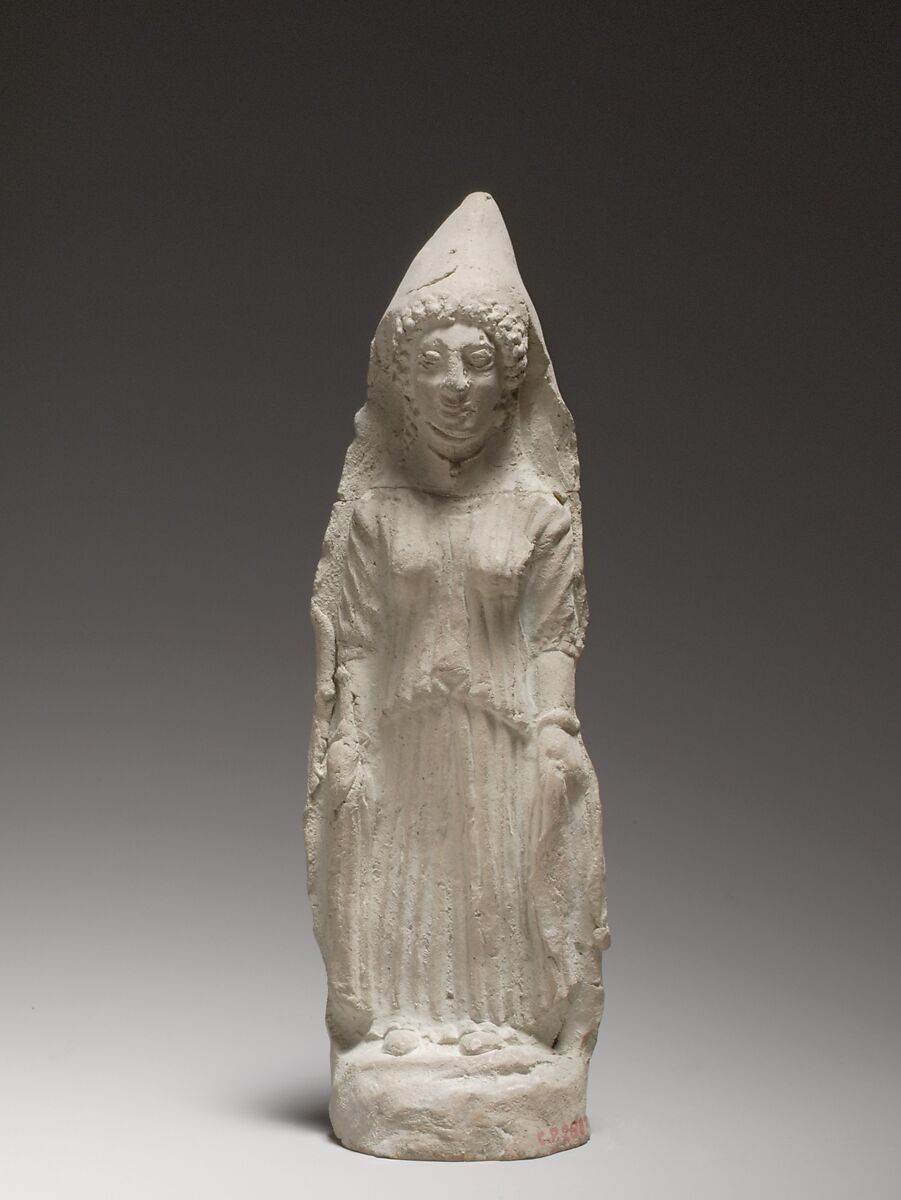 Terracotta statuette of a female figure, Terracotta, Cypriot 