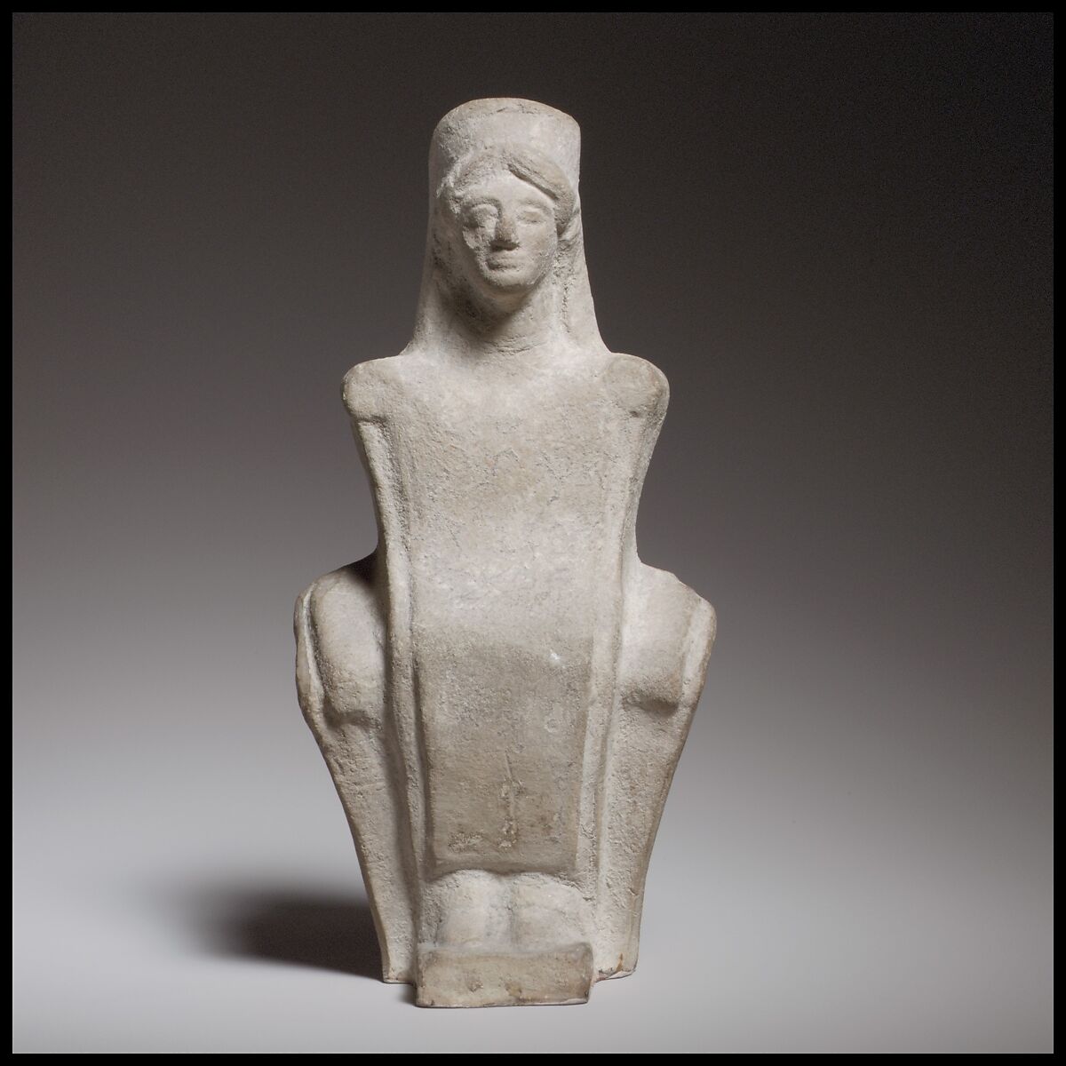 Seated female figurine, Terracotta, Cypriot 