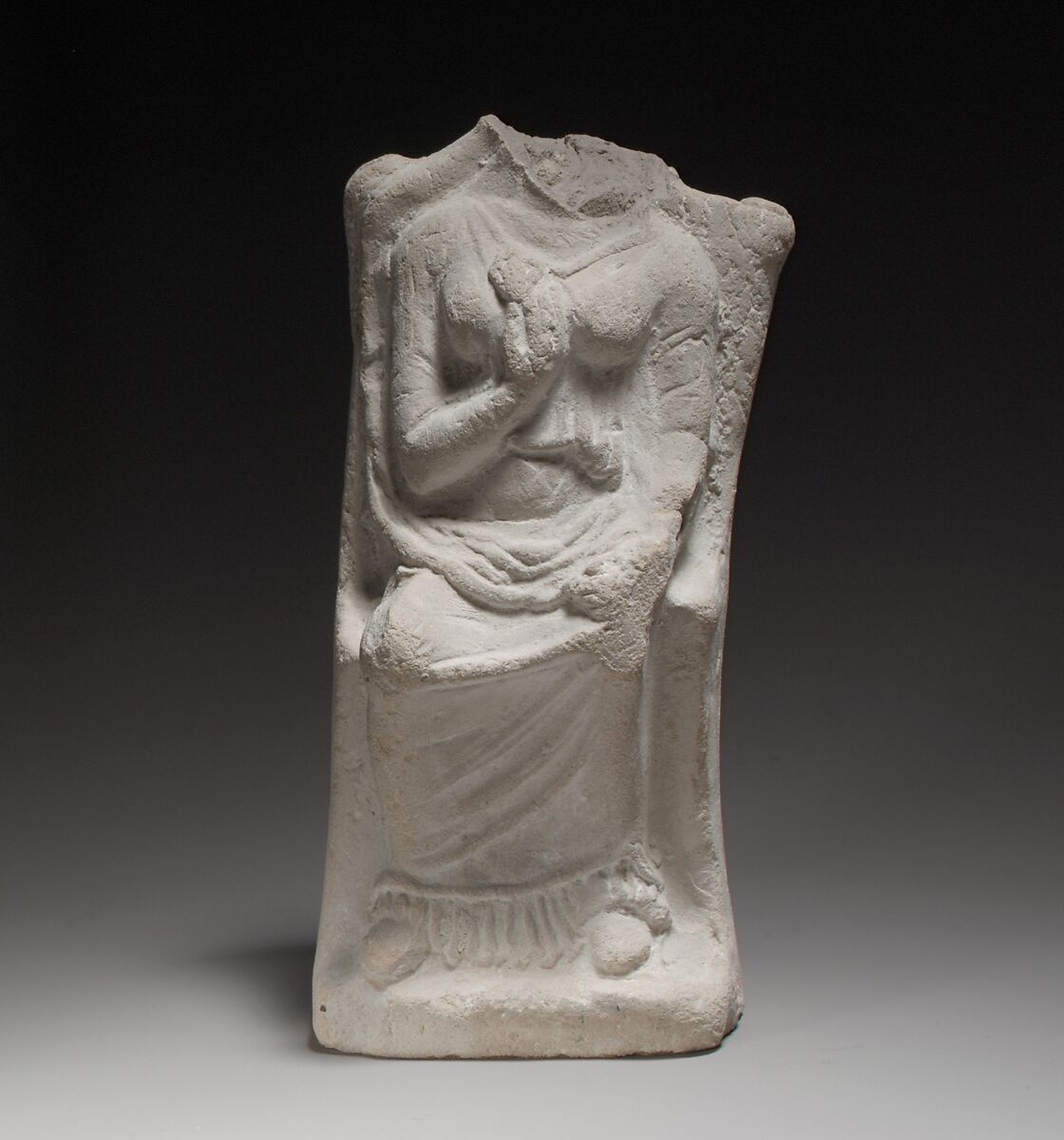 Terracotta statuette of a seated goddess, Terracotta, Cypriot