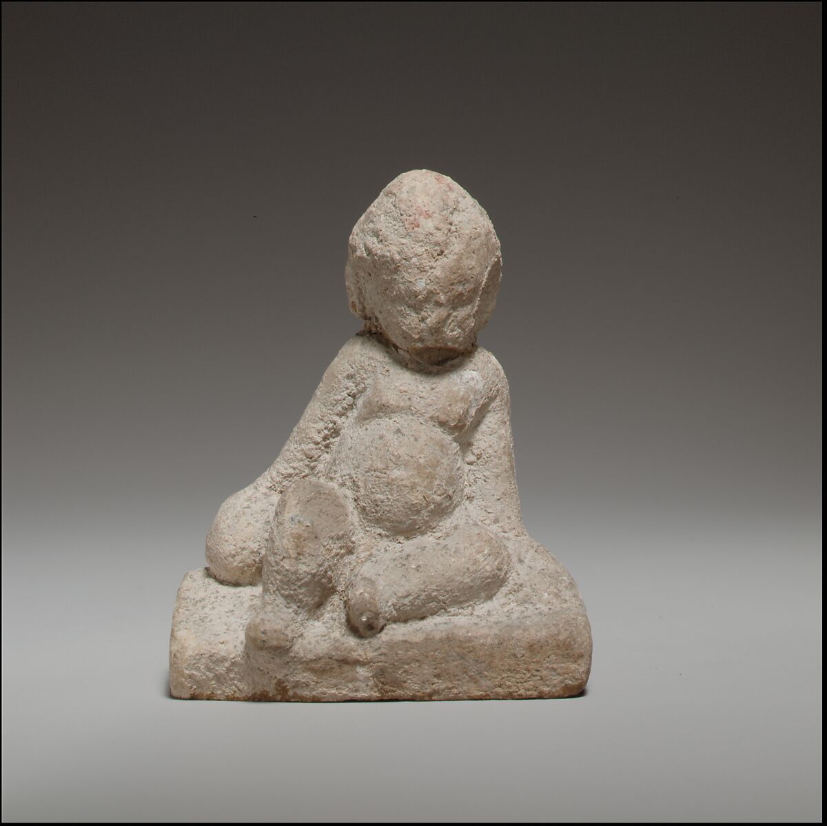 Seated baby, Terracotta, Cypriot